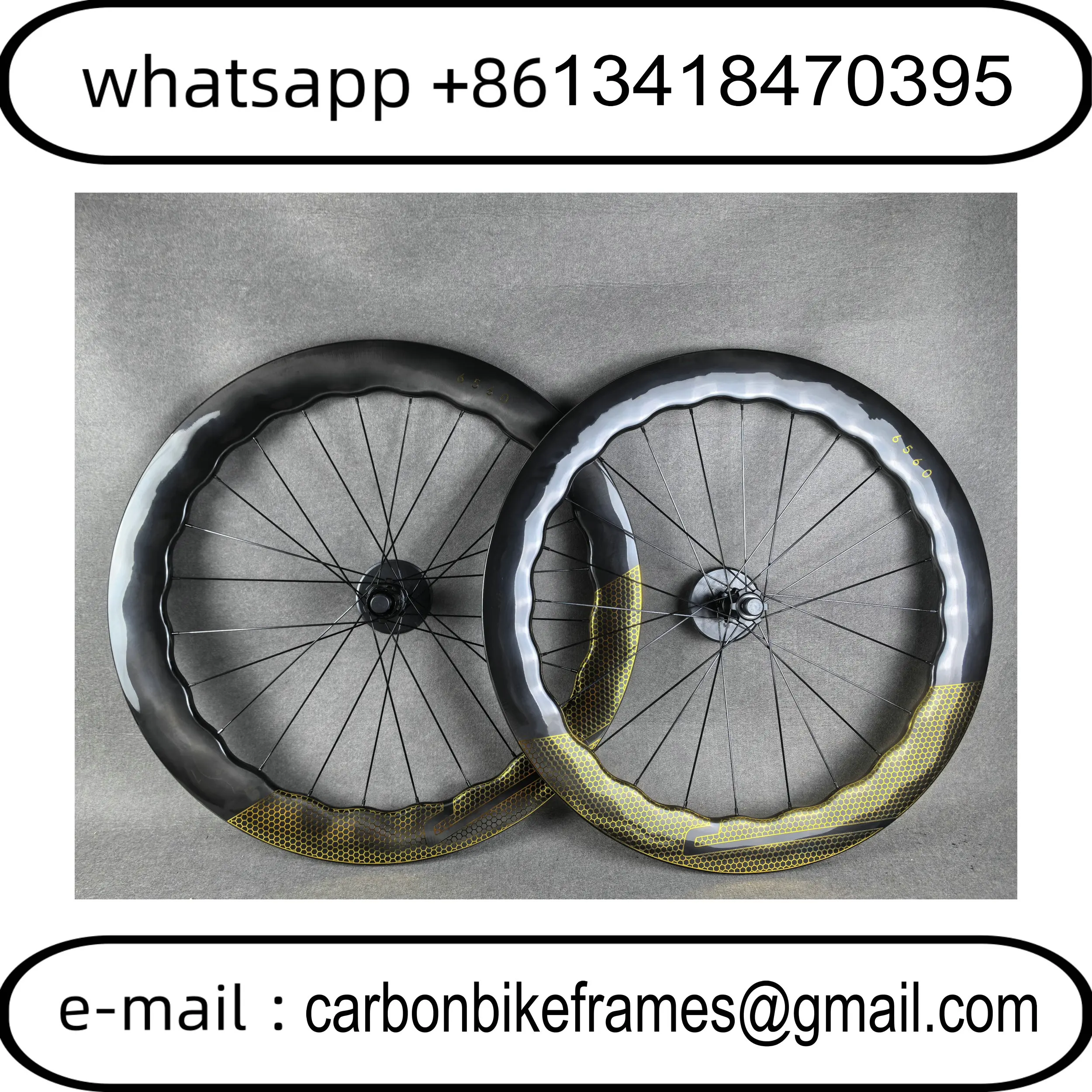 

Gold 700c 6560 Carbon Road Bike Wheels Bicycle Wheelset Disc Brake DT350/DT240/DT180 Ceramic Hub Clincher/Tubeless Center Lock