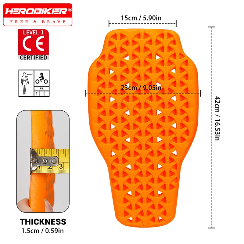 

CE Motorcycle Back Protector Jackets Insert Back Protector Armor Motorbike Bike Riding Protection pads Spine Anti-fall