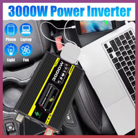 NEW Car Inverter DC 12V To AC 110/220V Dual USB Intelligent Power Inverter Transformer 3000W Digital Power Inverter