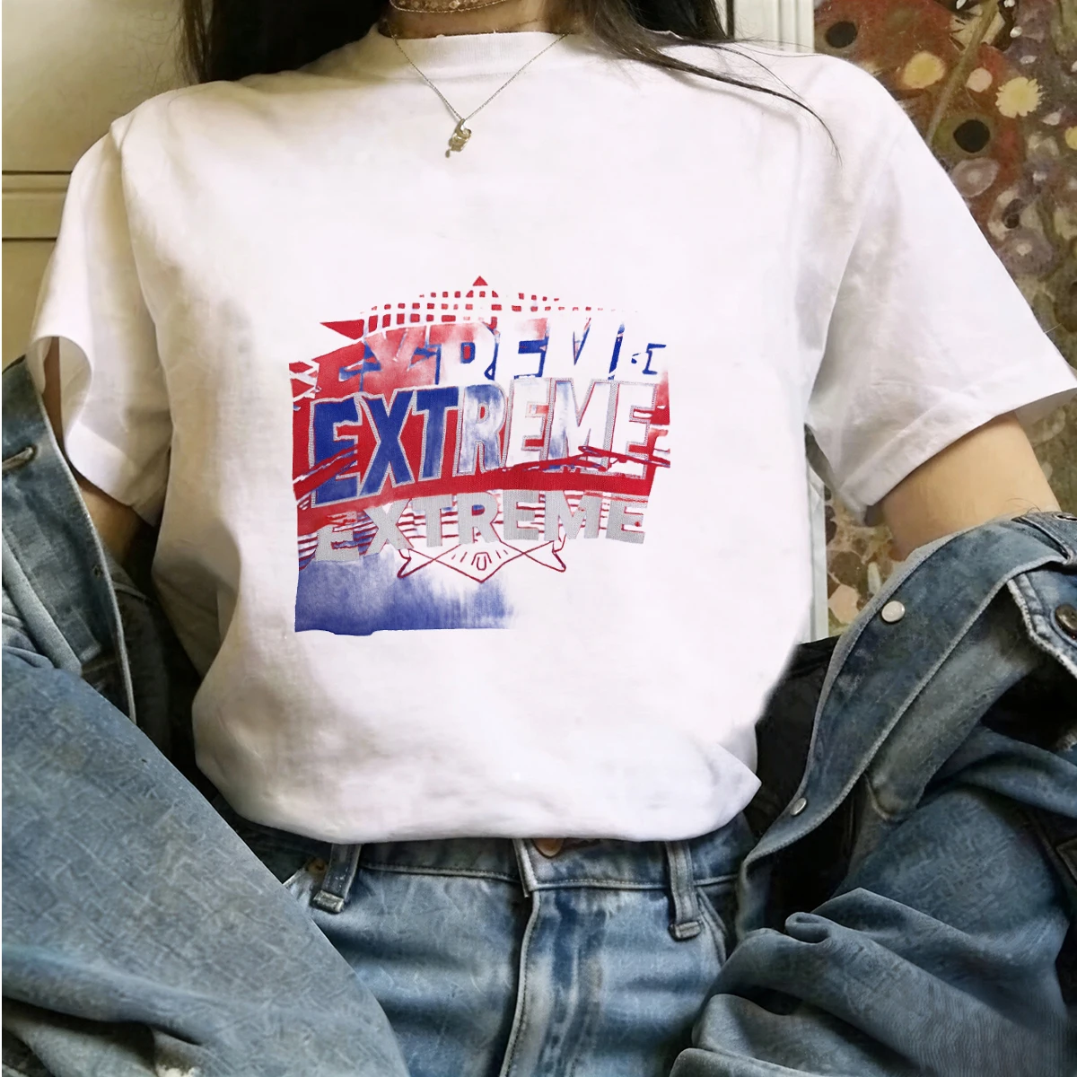 T Shirts Ladder Strap Detail D - Edgy Formal Wear Women 评论和价格