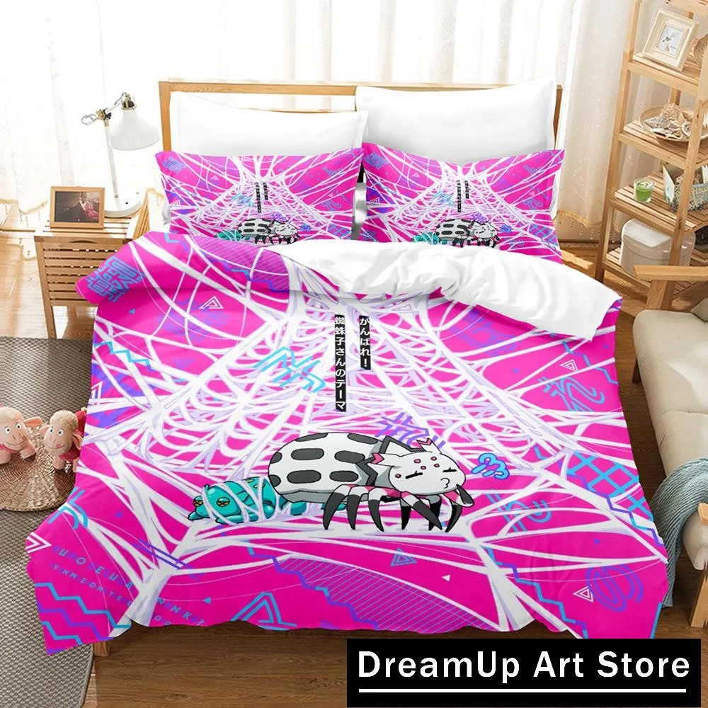 Anime So i m a spider so what kumoko Bedding Set Quilt Cover Bed Cover with Pillowcase Twin Single Queen King Size Boys Adult