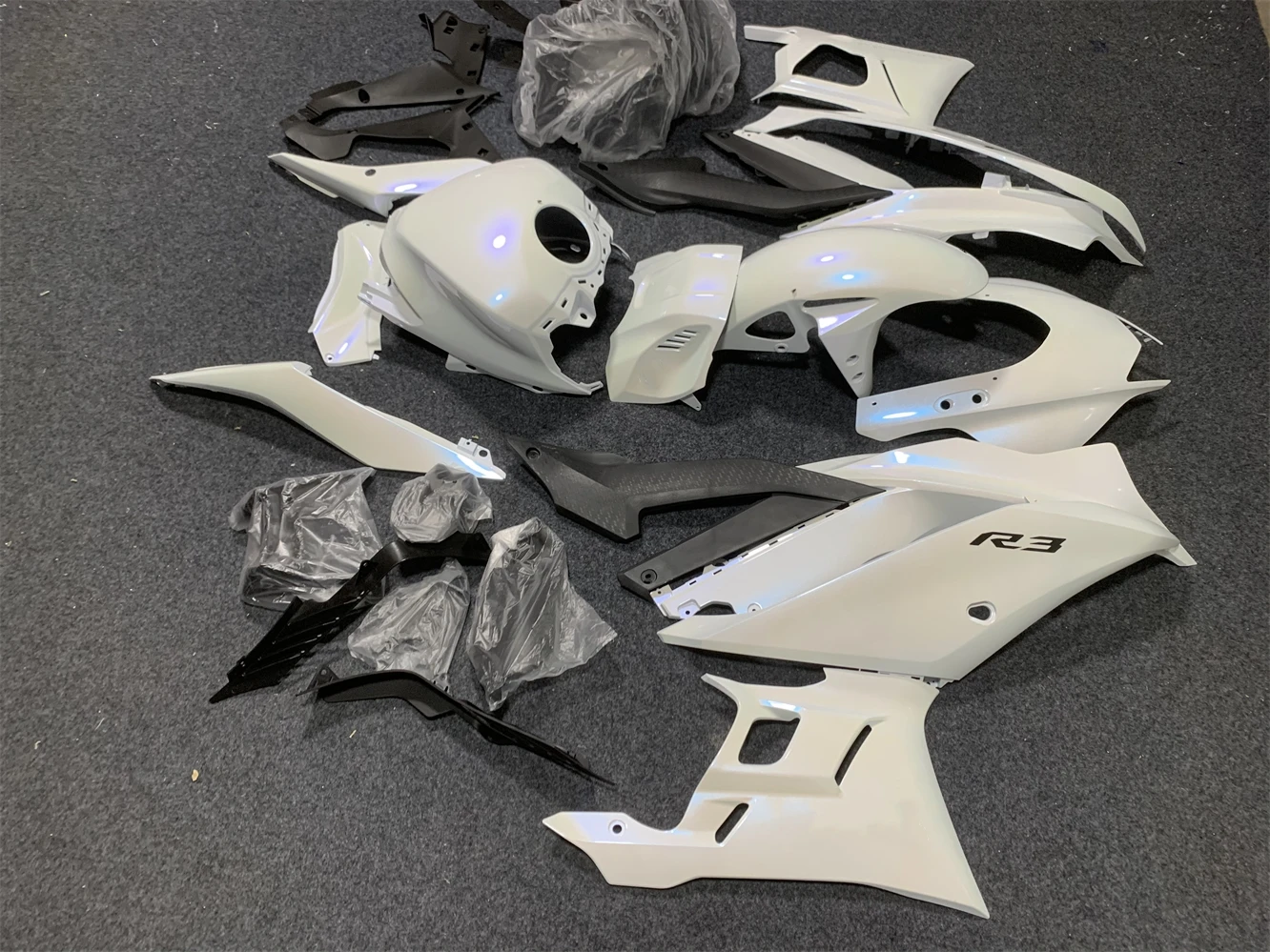 Motorcycle fairing fits YZF-R3 19 2021 22 23 year R25 2019 2020 2021 2022 2023 Fairing White Blue Purple motorcycle housing