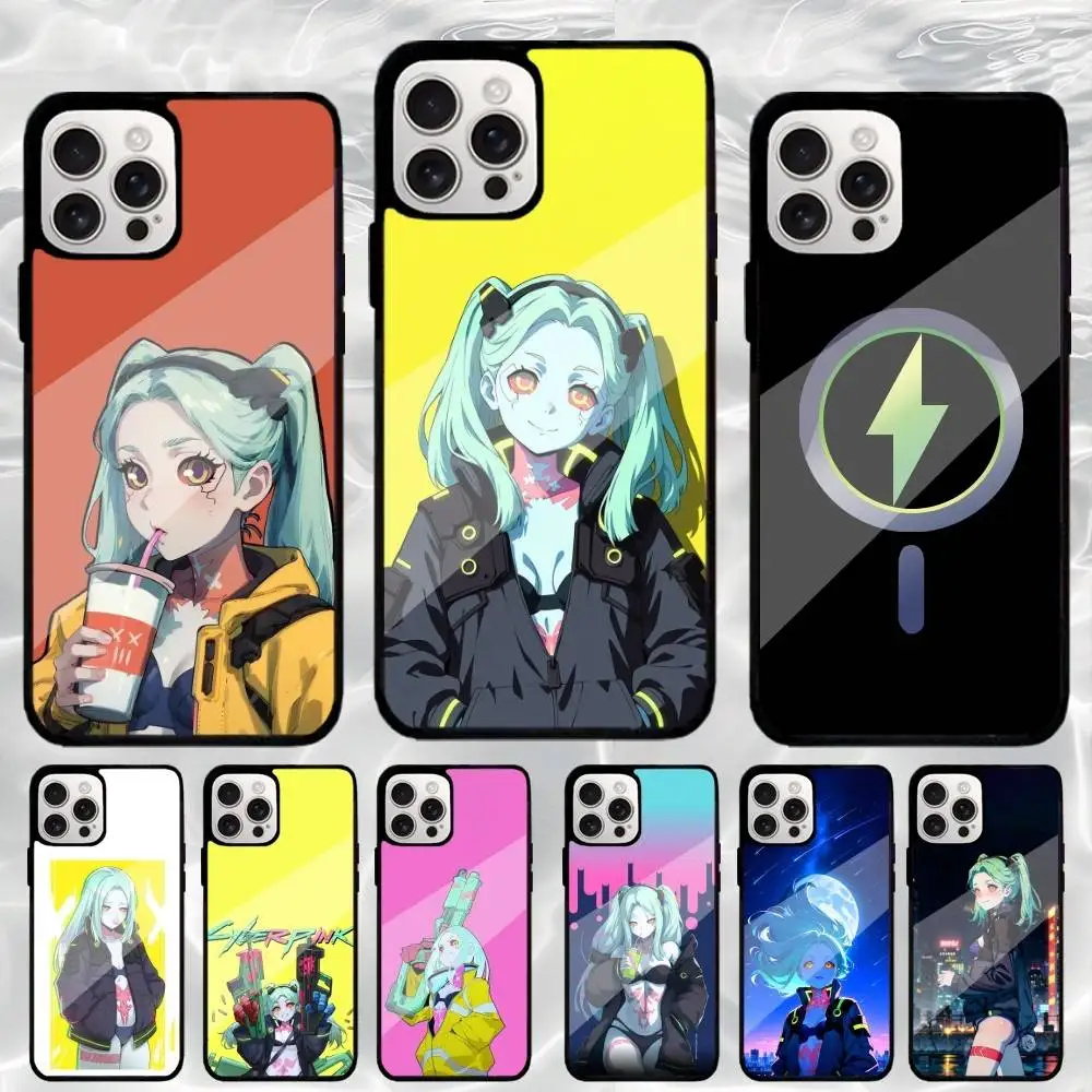

Cute R-Rebecca C-Cyberpunks Phone Case For iPhone17,16,15,14,13,12,11 Plus,Pro Max Magnetic Magsafe Wireless Charging