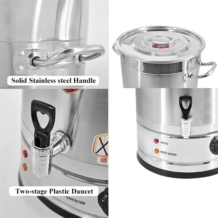 Stainless Steel Electric Heating Water Bucket, All-Steel Body