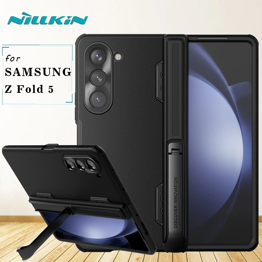 

Для Samsung Galaxy Z Fold 5/W24 5G чехол Nillkin Camshield складной кожаный чехол с подставкой задняя крышка для Samsung Galaxy Z Fold 5