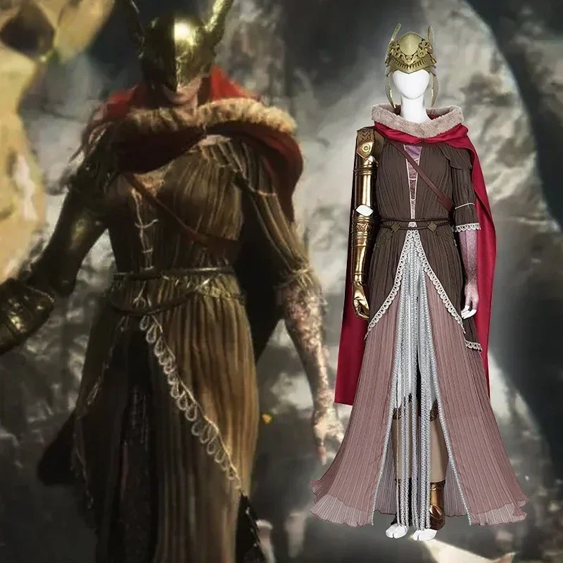 

2025 Game Elden Malenia Cos Suit Old Man Ring Valkyrie Same Women Malenia Dress Role Play Outfit Accessories Halloween Costumes