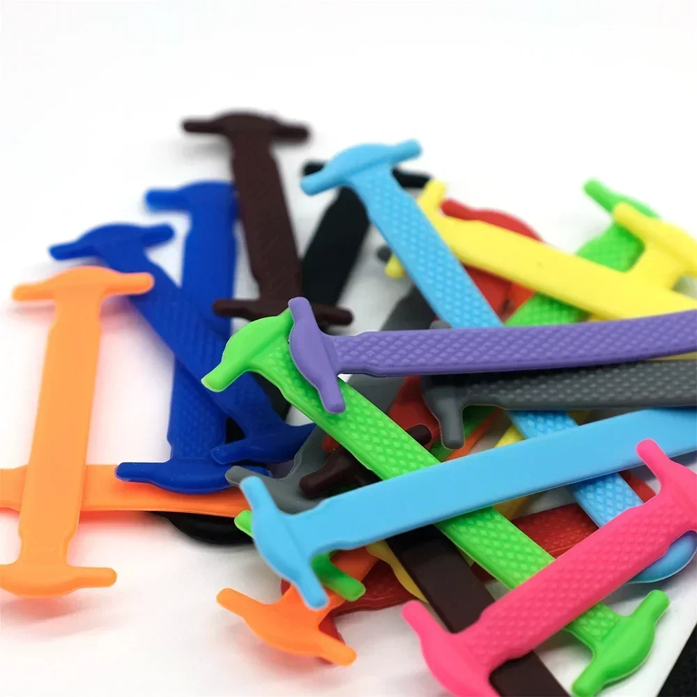 New 16Pcs Elastic Shoe Laces All Sneakers Silicone Stretch Shoelaces Unisex Fashion No Tie Shoelace Rubber Band Shoelaces image 5