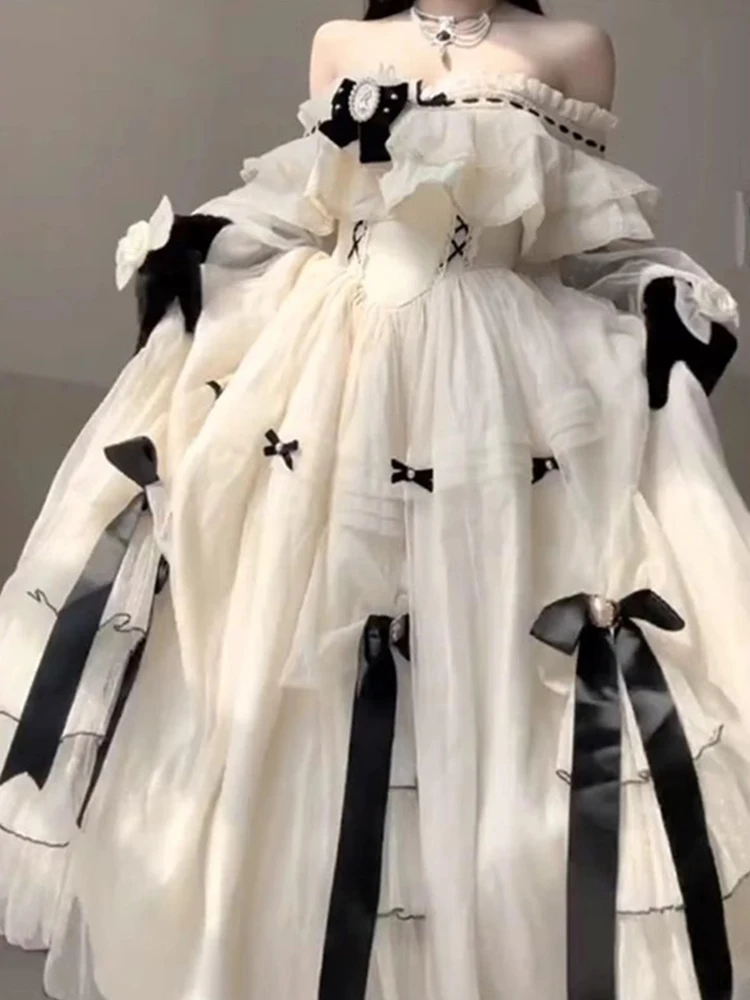 Elegante Lolita feminino vestido, bonito, indústria pesada, doce senhora