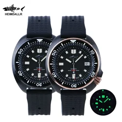 Heimdallr Watches For Men's PVD 6105 Turtle Japan NH35 Movement Automatic Machinery 200M Waterproof Ceramic Bezel Diver Watch