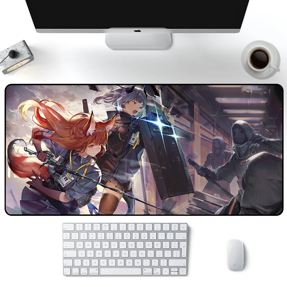 Tapis de souris Arknights, grand tapis de jeu, sous-souris PC Gamer, ordinateur de bureau, clavier en polymères, tapis média, ordinateur portable