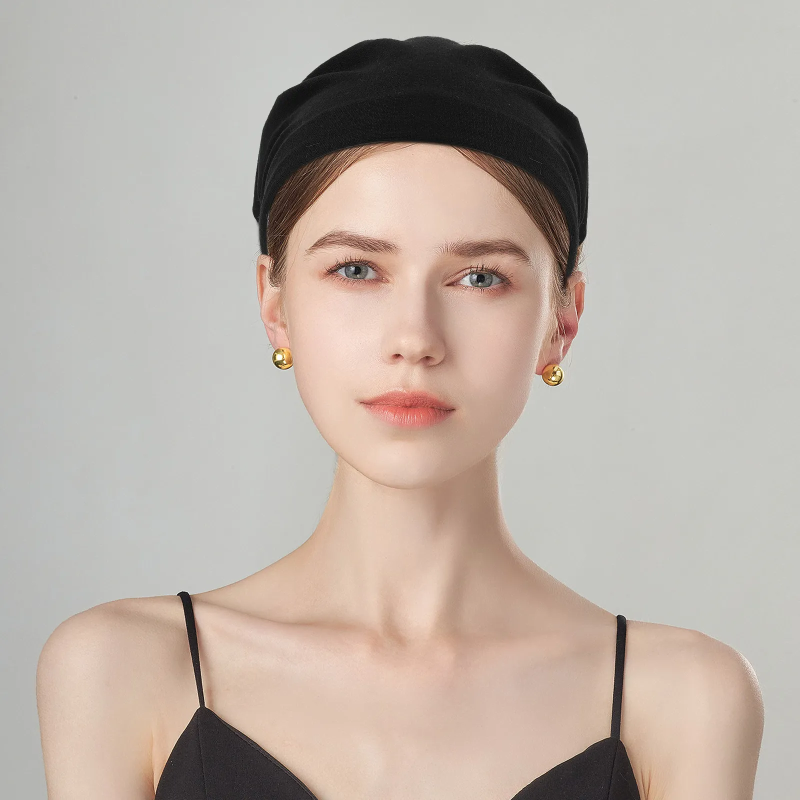 

Triangle Head Scarf For Women Solid Color Elastic Non Slip Hair Bandana Versatile Headwear Comfortable Elegant Covering For