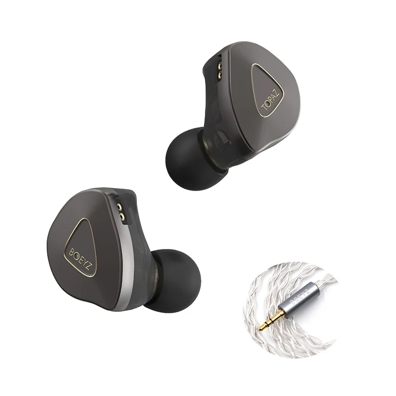 

BQEYZ Topaz Wired In Ear Hifi Earphone Dynamic Piezoelectronic Drivers Monitor Headphone with Replaceable 2.5mm To 4.4mm Cable