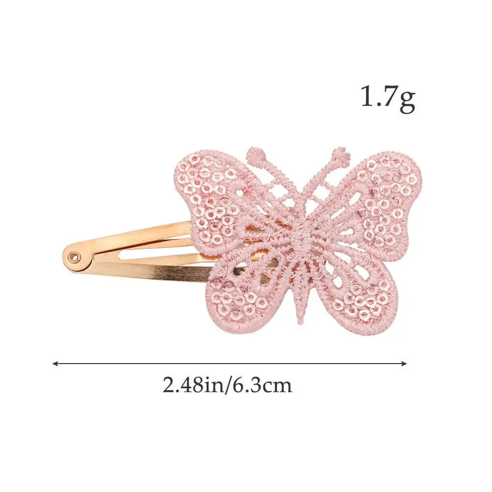 100pc/lot Lace Embroidered Butterfly Bow Baby Girl Hair Clips Hairpins for chirdren Hair Accessories Lace Barrettes Kid Headwear