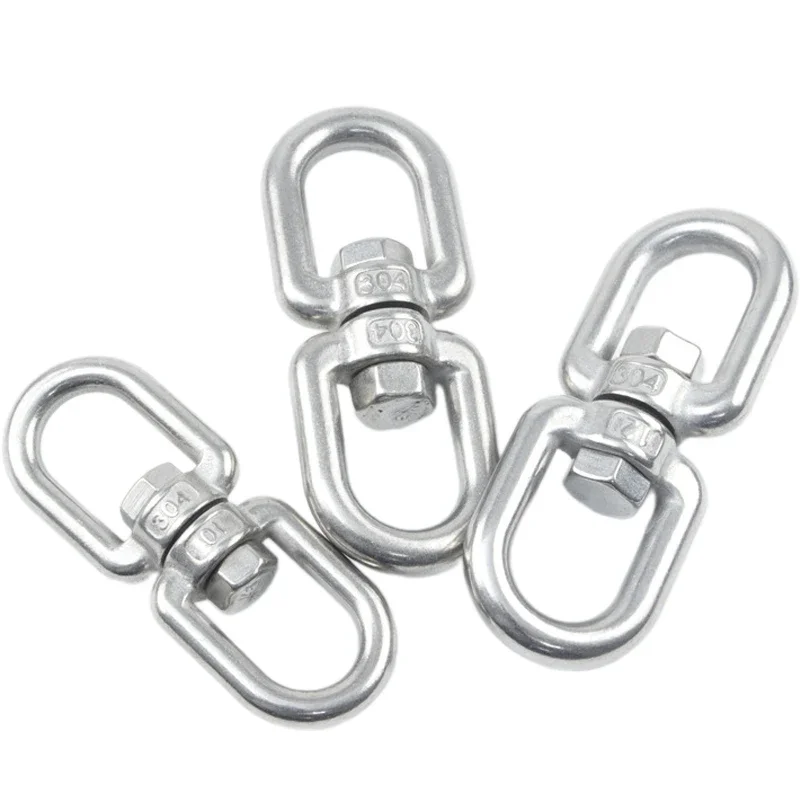 1Pc M4 M5 M6 M8 M10 Stainless Steel Rotation Ring Universal 8-shape Hook Swivel Eye Hook Ring Connector For Hanging Chair Swing