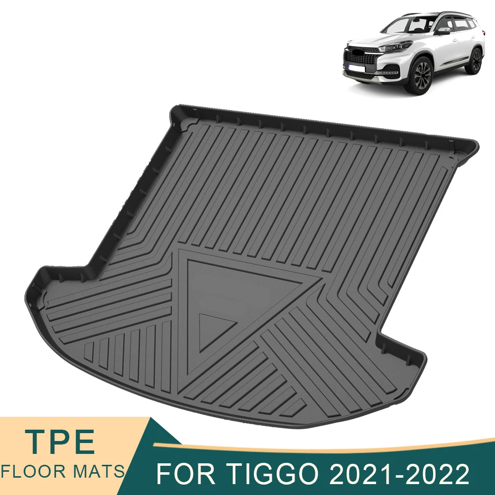 

For Chery TIGGO 02 2021-2023 Tiggo 7/7 Pro Cargo Liner All-Weather TPE Non-slip Trunk Mats Waterproof Boot Tray Trunk Carpet