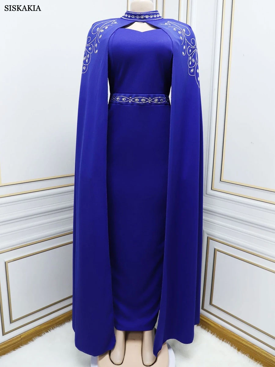 Siskakia-vestido elegante de Dubai para mujer, ropa árabe africana marroquí de Oriente Medio, Abayas de fiesta de noche con diamantes, moda saudita, 2024