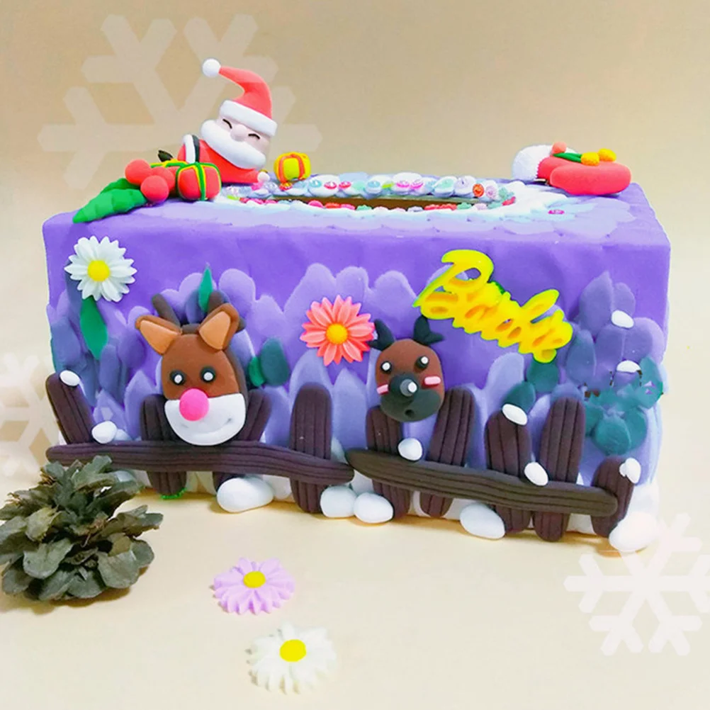 

3Pcs DIY Tissue Box Wooden Napkin Holder Plain Color Exquisite Polished Surface No Burr Creative Handicraft for Kids Home Use