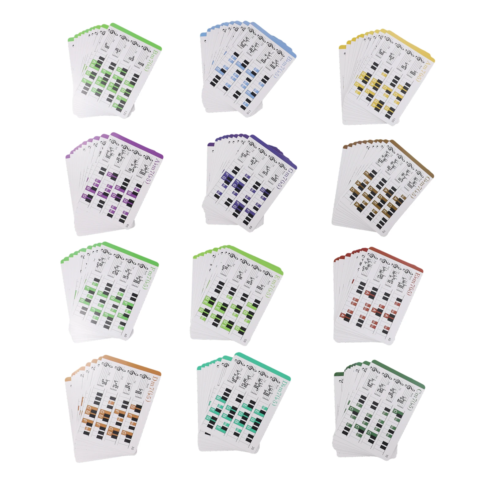 

Piano Practice Colorful Piano Chord Flashcards Chord Practice Set Piano Inversions Included Beginner Piano Chords