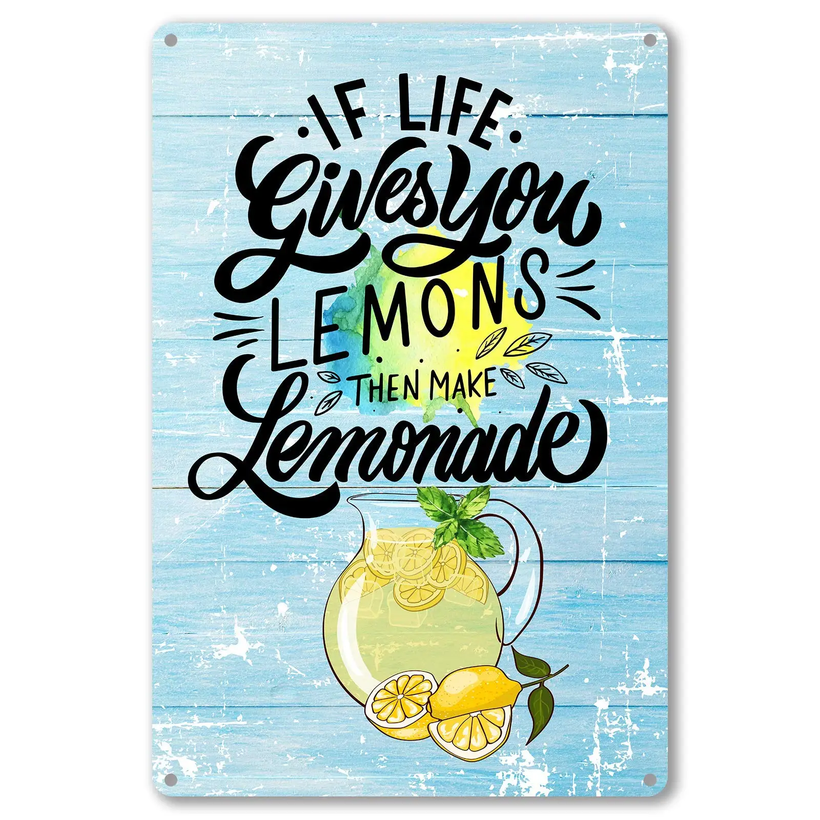 SLALL Lemon If Life дарит вам лимонад, ретро уличный знак, домашний металлический жестяной знак, бар, кафе, автомобиль, мотоцикл, гараж Dec