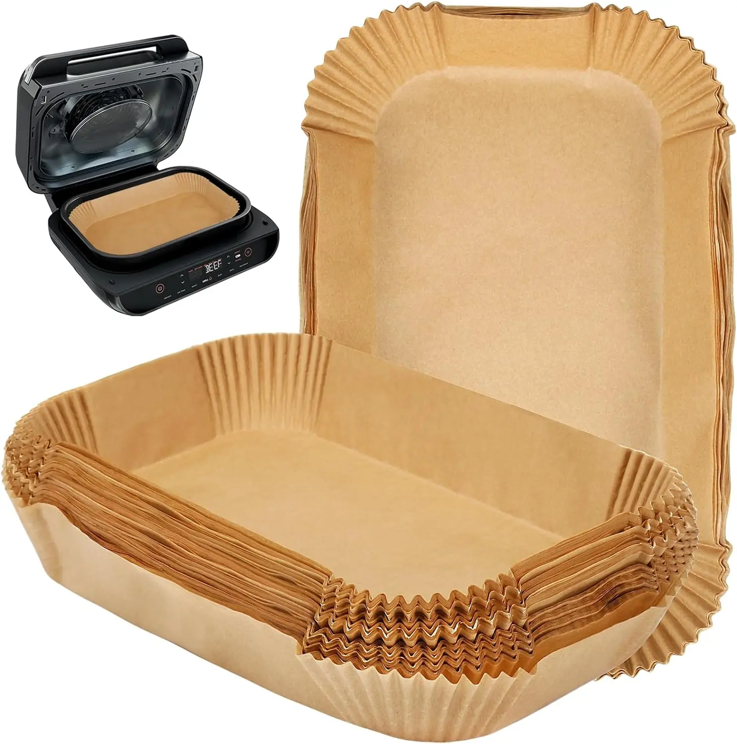 Air Fryer Sets From The Manufacturer, Disposable Household Round Fryer Liner Paper, Square Waterproof Parchment Paper Wholesale