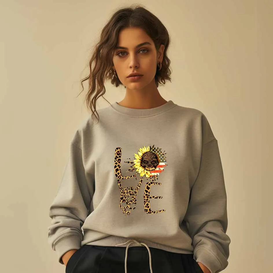 Boho sunflower Illustration Sunflower - love Graphic Joyful Iron-on Patch Versatile Fabric Transfer Designs DIY Decoration