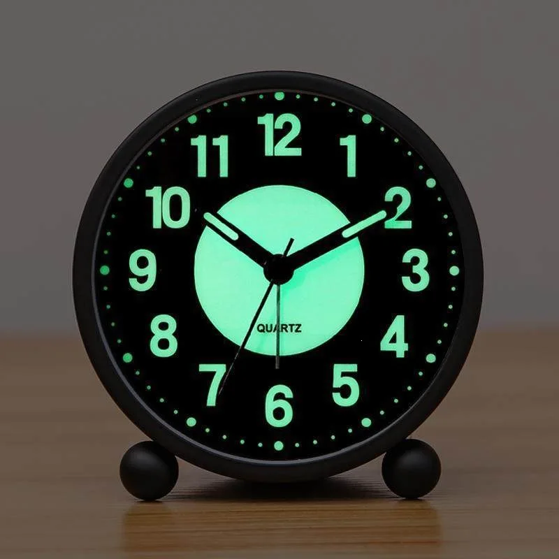 Luminous alarm clock for the elderly bedroom bedside special student with desktop silent hour clock strong wake-up artifact