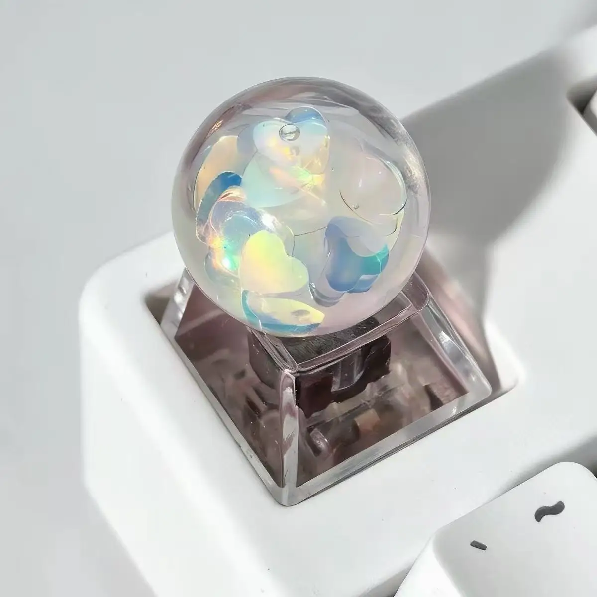 Star Crystal Ball Keyboard Keycaps Cartoon Cute Transparent Translucent Cross Axis Game Love Mechanical Keyboard Keycaps