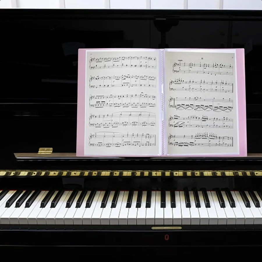 Raccoglitore con buste in plastica 8,5x11 Cartella portfolio artistico resistente da 20 tasche con protezioni trasparentiDisplay 40 pagine presenti