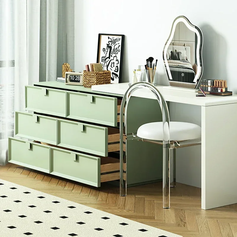 Six Chest Dresser Dressing Table Makeup Wood Storage Cabinet Dressing Table