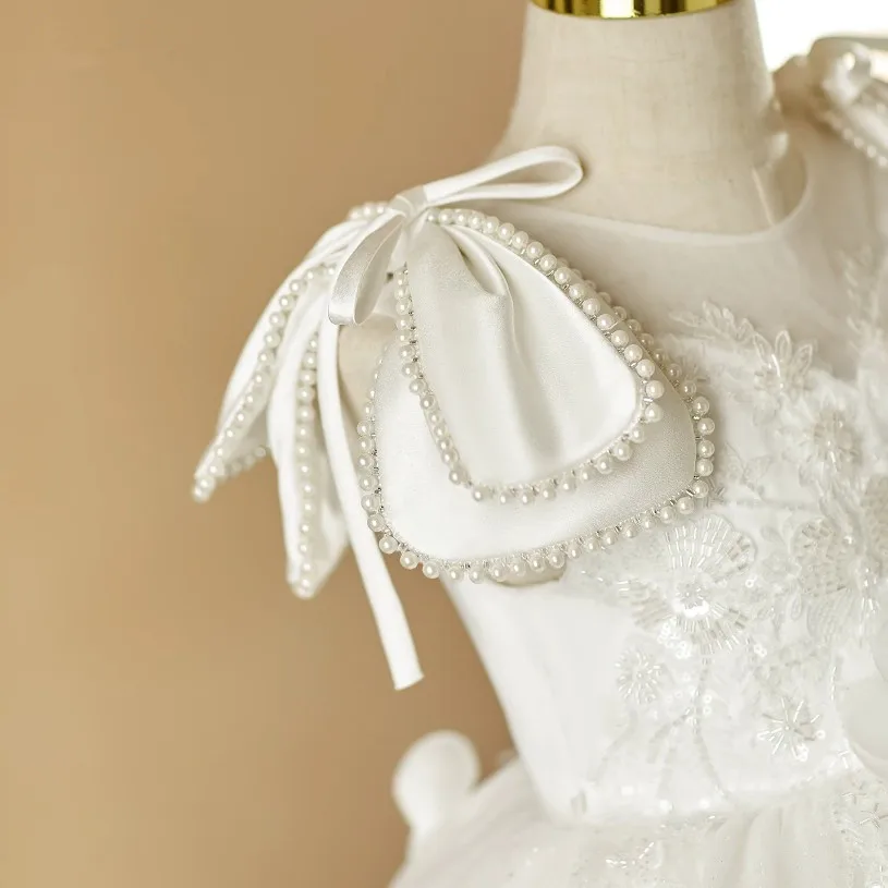 Luxuriöses Kinder-Partykleid, Gastgeberin-Kleid für Klavierauftritt, Geburtstag, Hochzeit, Blumenmädchenkleid A5067, Großhandel für Mädchen-Abendkleider – Detail 7