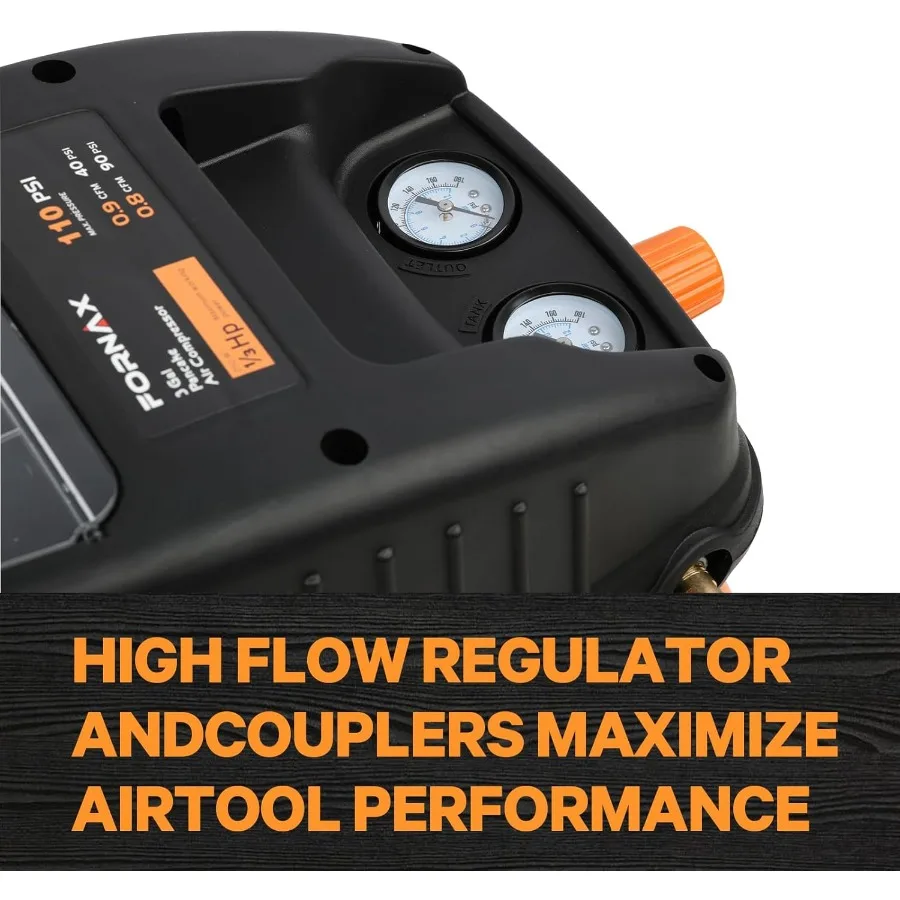 ضاغط هواء فطيرة 3 جالون 110 رطل لكل بوصة مربعة ضاغط هواء محمول خالي من الزيت لتضخيم الإطارات التي تعمل بنادق الأظافر وتقوم بها بنفسك صغير #4