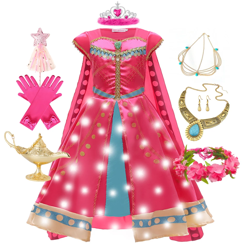 open lace back dress Jasmine Cosplay Dress Aladdin Jasmine Costume – Mermaidcosplay main image 1