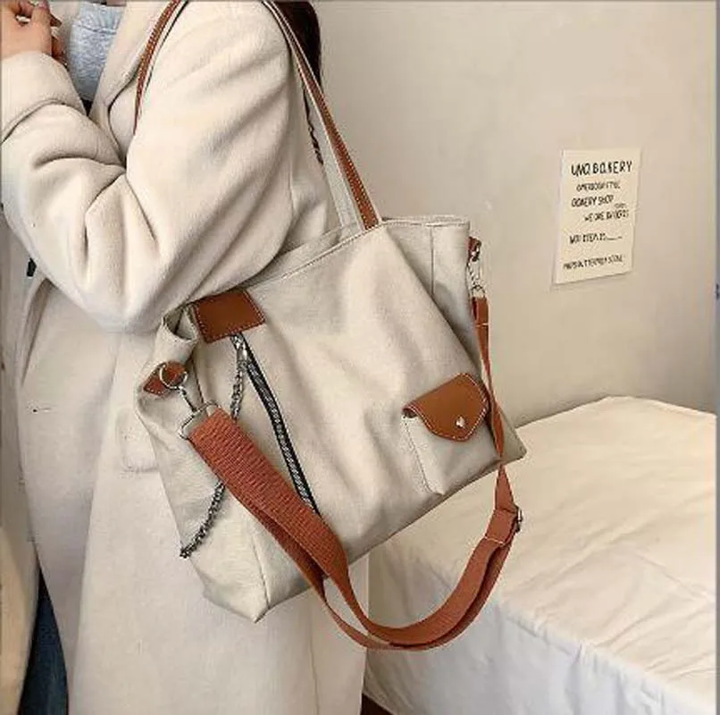 Hot Sale New Women's Canvas Large Capacity Travel Handbag Fashion Designer Shoulder Bags Female Crossbody Bag Shopping Bag Totes