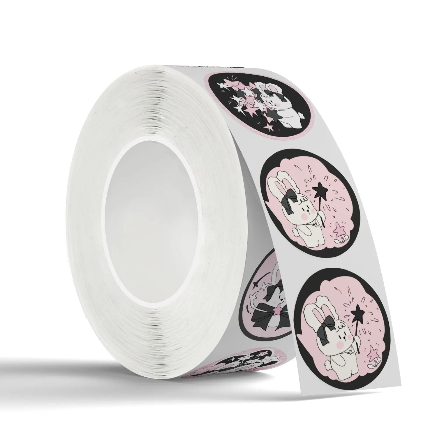 500pcs/Roll Cartoon Cute Animal Rabbit Sealing Sticker DIY PVC Laptop Decals Decoration Stiker Reward Gift Toys