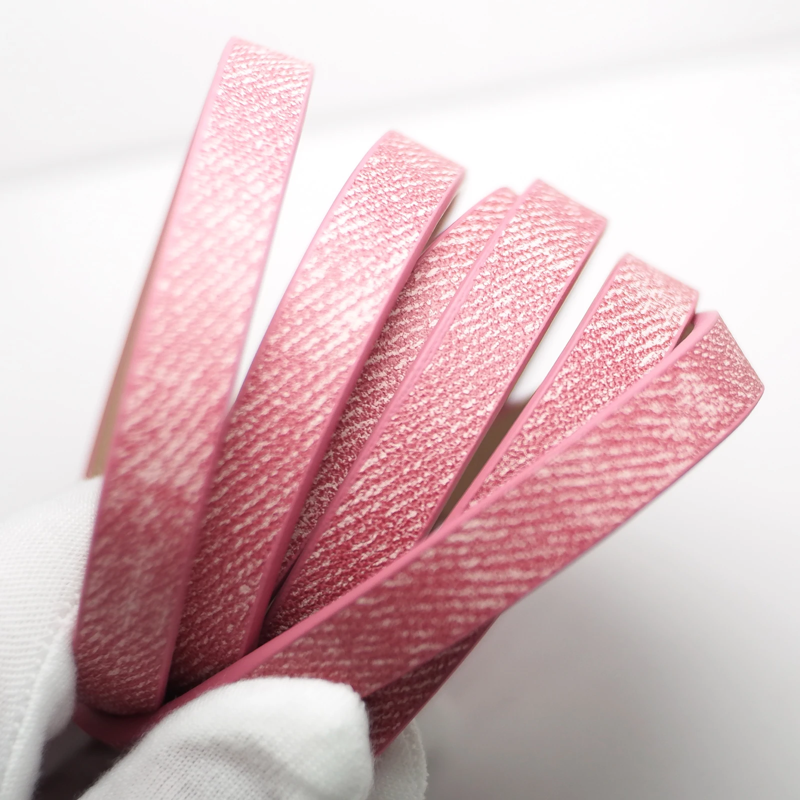 1.15meter Watermelon Red Denim Pattern Leather Cord,10mm Leather Strip,Leather Belt Bag Handle,Waist Chain, Bracelet Making