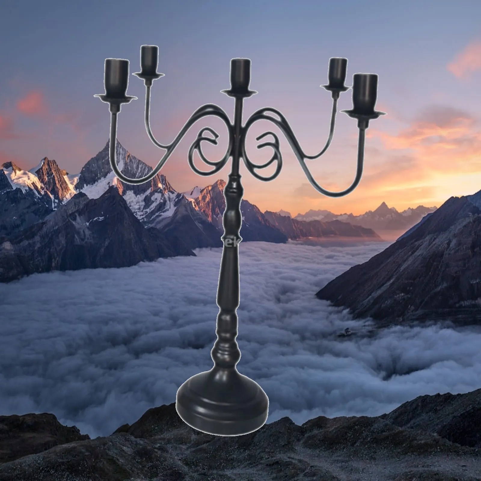 Elegant Metal Candle Holder Multi Arm Vintage Candlestick Stand for Tabletop Home Wedding Party Decoration