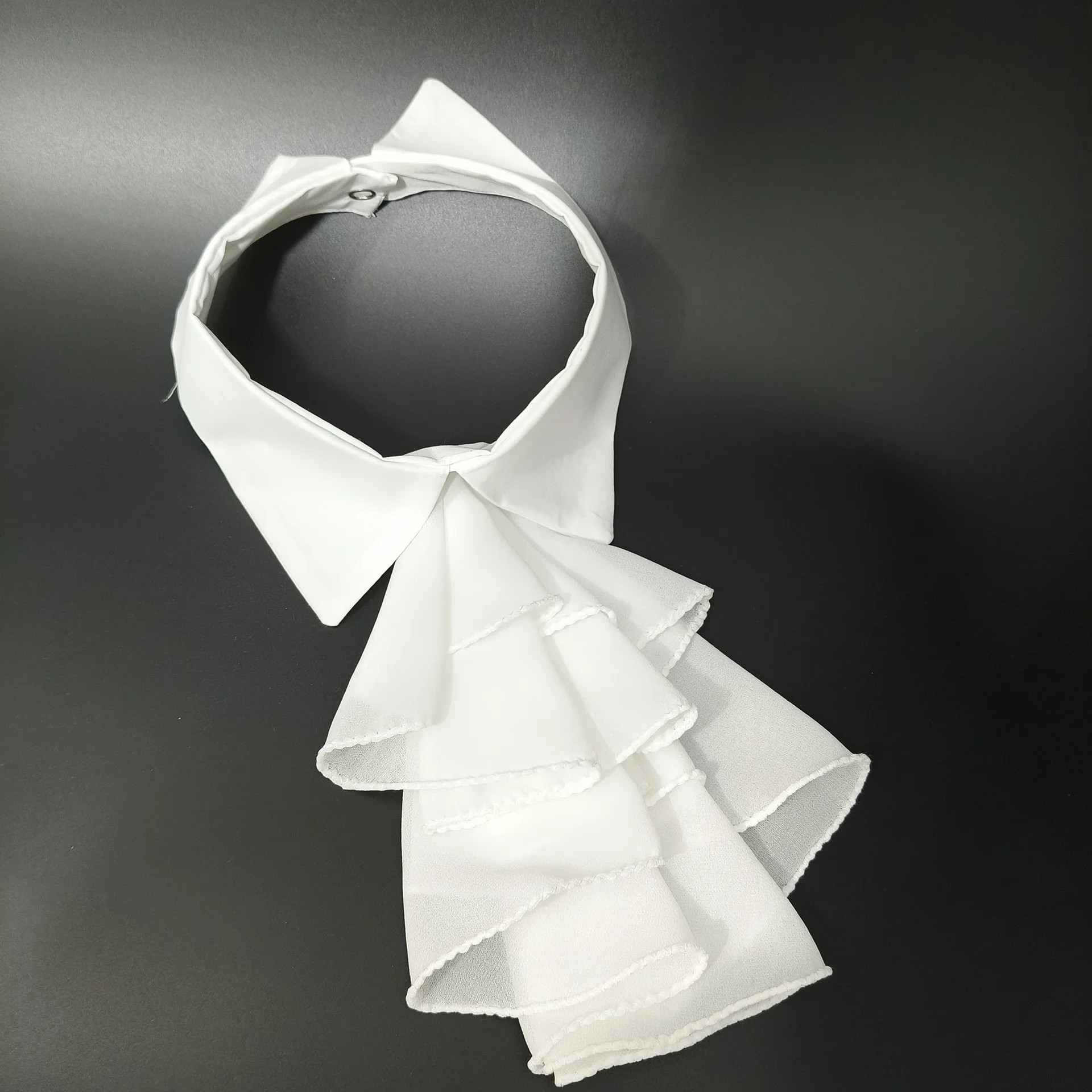 French Elegant White Multi-Layer Ruffled False Collar Versatile Shirt Collar Decorative Collar