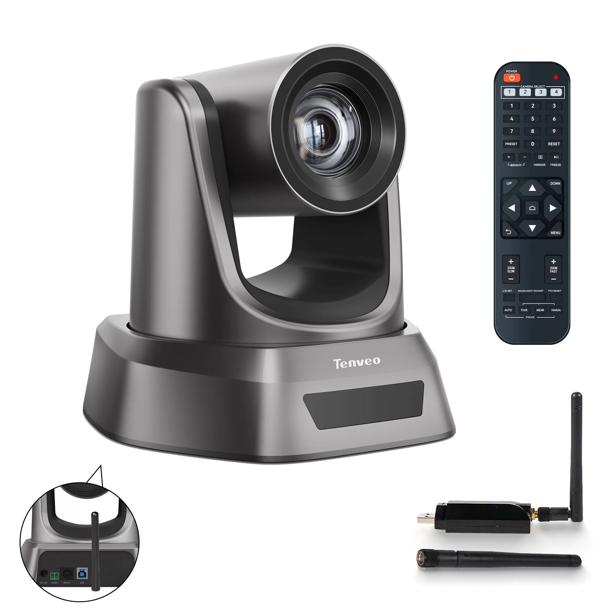 20x Optical Zoom Wireless PTZ Conference Camera For Video Conferencing