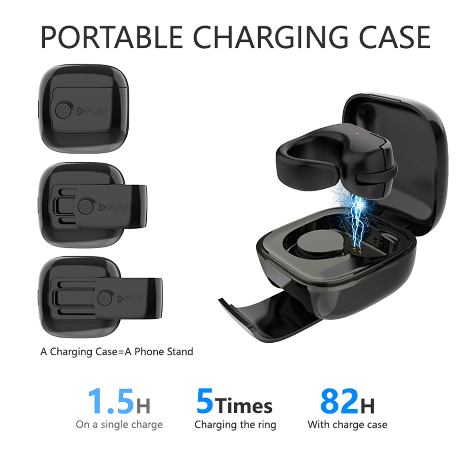 

Беспроводной мини-контроллер Ring Mouse с сенсорной панелью и функцией прокрутки, перезаряжаемый, Bluetooth/2.4G, для iPhone, iPad, для чтения электронных книг