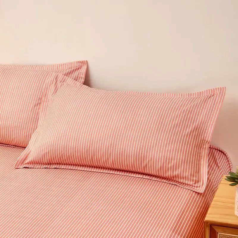 Solid Color Pillow Case Couple Bedroom Bedding Simple 48*74cm Soft Household Hotel Pillowcase Removable Cover Anti-Mites Comfort