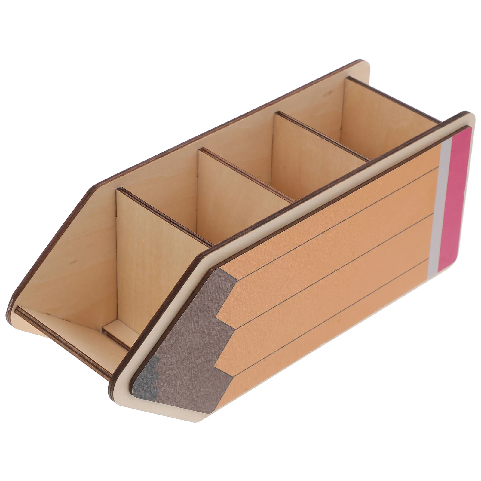 

Wooden Pencil Shaped Pen Holder Desk Organizer Storage Box for Pens Markers School Office Use Eco Friendly Material
