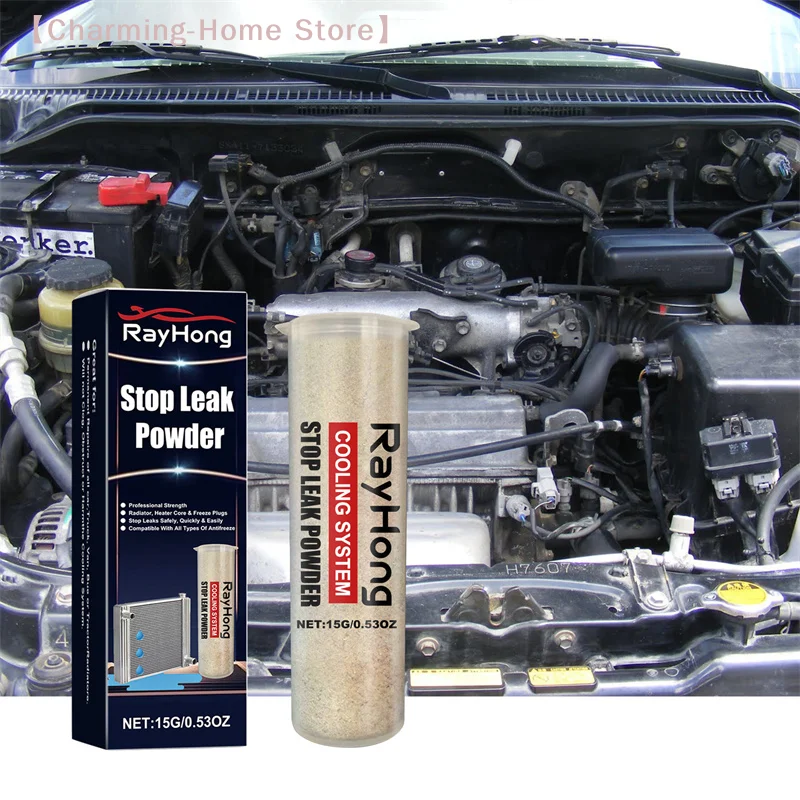 【M】Car Cooling System Sealer Radiator Stop Leak Powder Car Radiator Water Leak Stop Powder Car Accessories