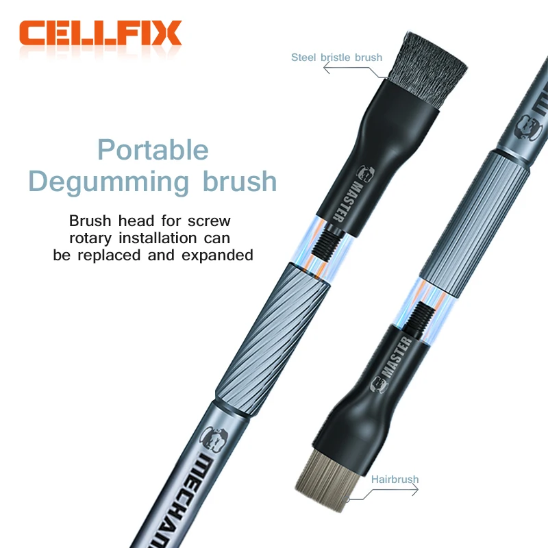 Mechanic Steel Brush Motherboard Chip Glue Removal IC Pad Cleaning PCB CPU Clean Dust PCB BGA Repair Soldering Brush