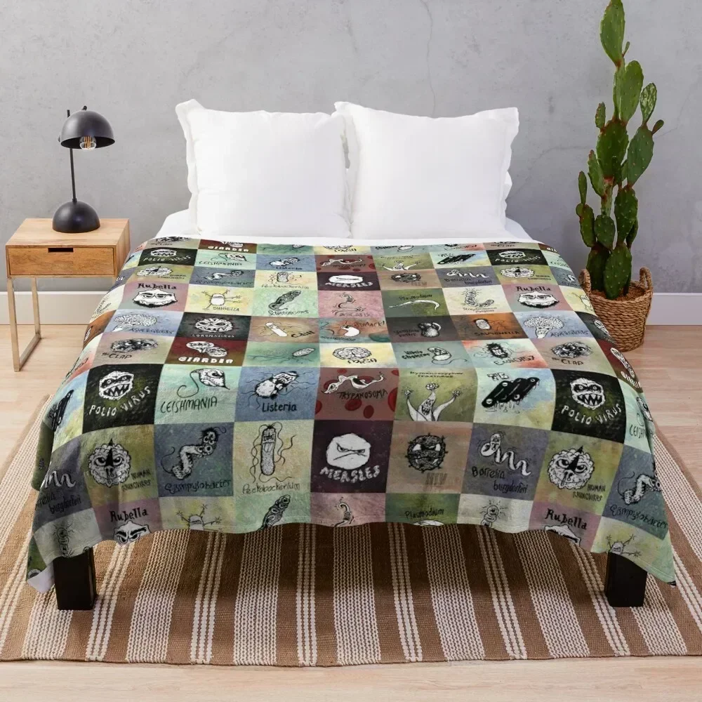 

Pathogens - gotta catch them all Throw Blanket Baby Travel Single Shaggy Blankets