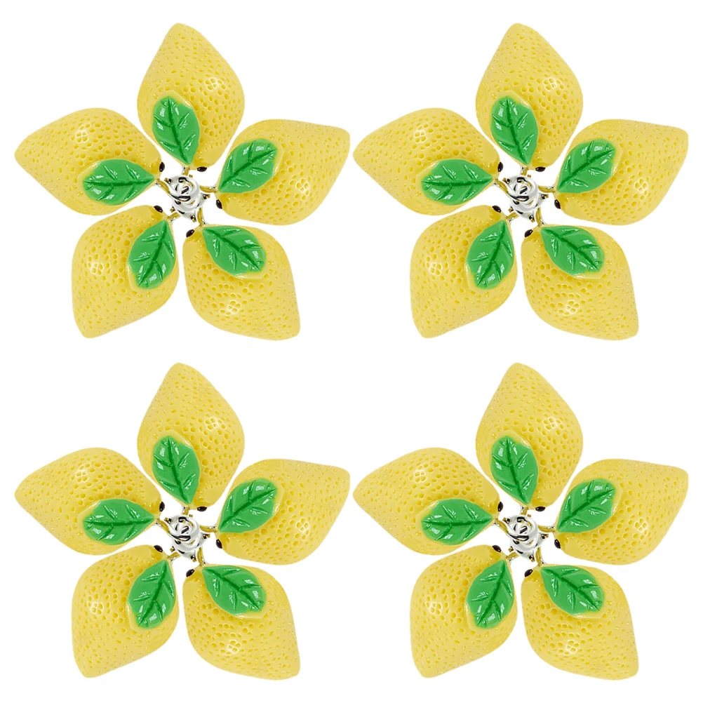 

20pcs Lemon Pendant Charm Bracelet Jewellery Making Three-dimensional Yellow Plastic Charms for Bottles Resin Accessories