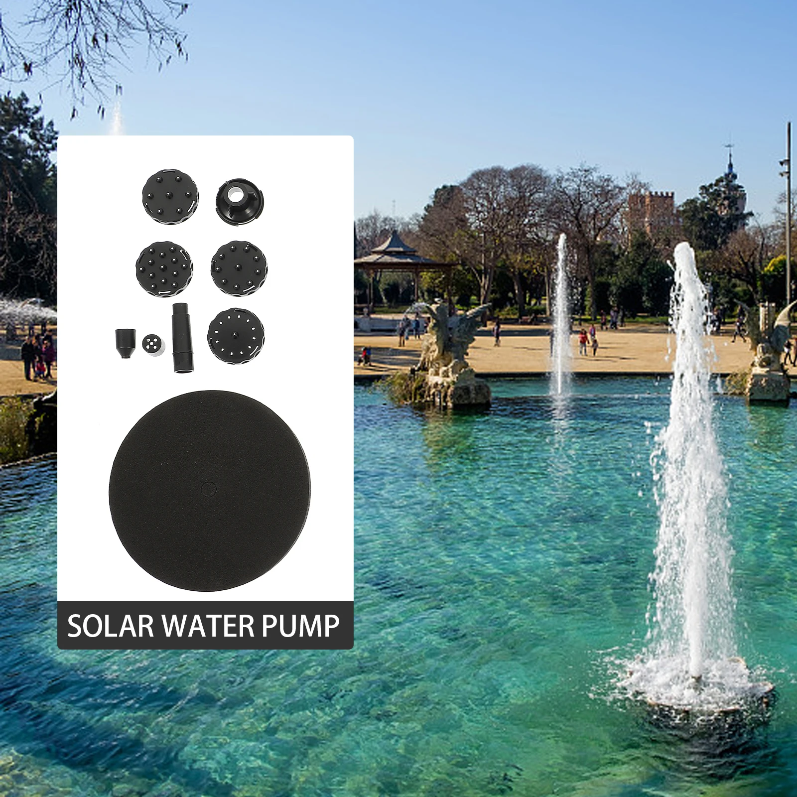 

Garden Fountain Pump Solar Powered Pond Water Pumps Outdoor 304 Stainless Steel Small Plastic Durable Solar Charged Day Easy Use
