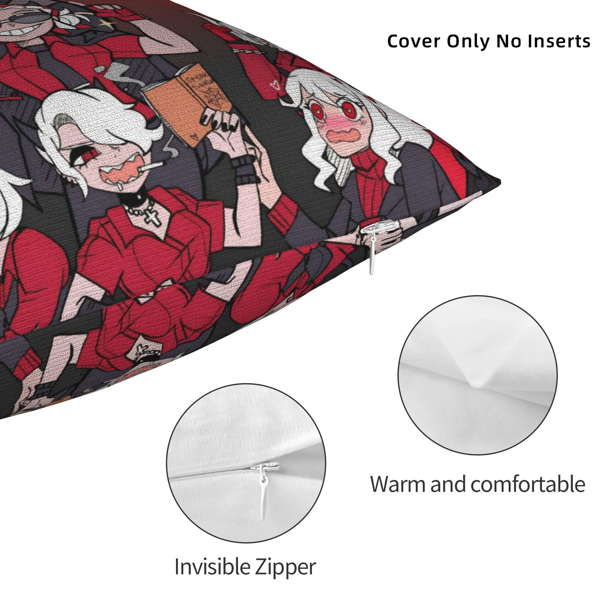 Soft Helltakers Lucifers Cerberus Game Pillowcase Fabric Cushion Cover Decoration Anime Pillow Case Cover Home Square