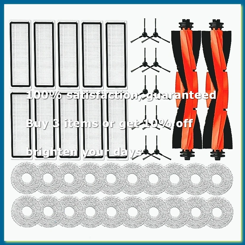 For Robot Vacuum S20+ / S10 Plus / B108GL / B105 / B108CN B113CN Parts Accessories Filter Main Side Brush Mop
