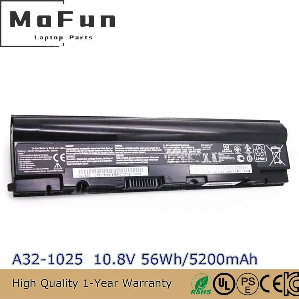 Brand New Original A32-1025 10.8V 5200mAh Laptop Battery for Asus Eee PC 1025C 1025C 1225 1225B 1225C R052CE
