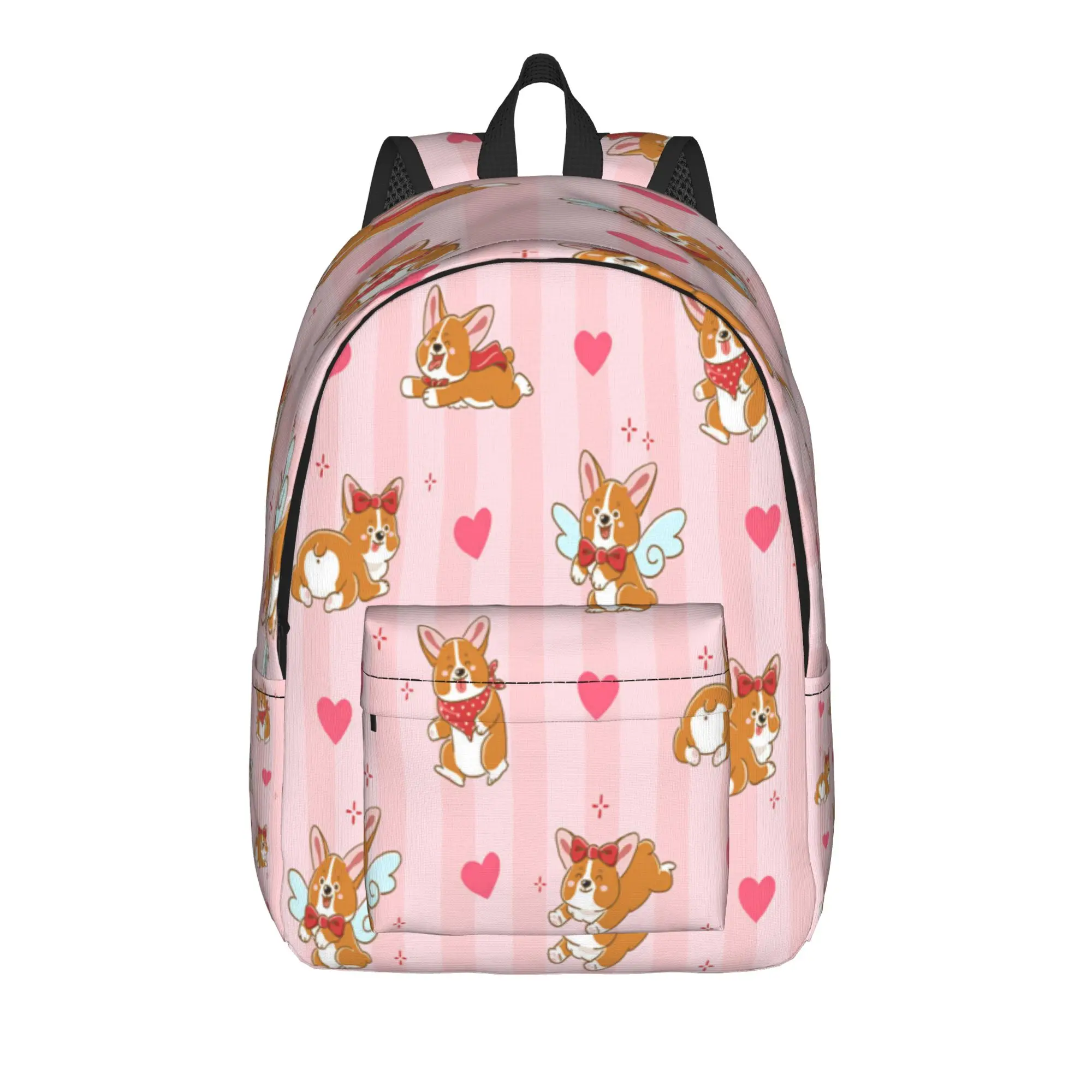 Cute Happy Corgi Dog Animal Cartoon Backpack  Cute Backpacks Women Men Travel Durable School Bags Custom Rucksack